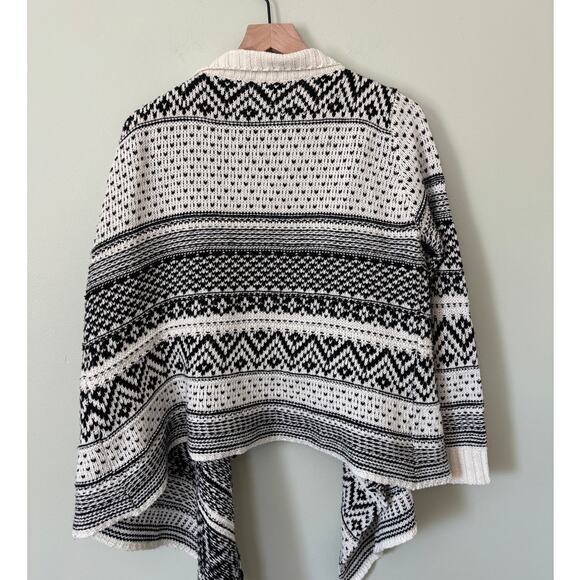 Anthropologie Geometric Open Front Cardigan Sweater S/M - Picture 5 of 10
